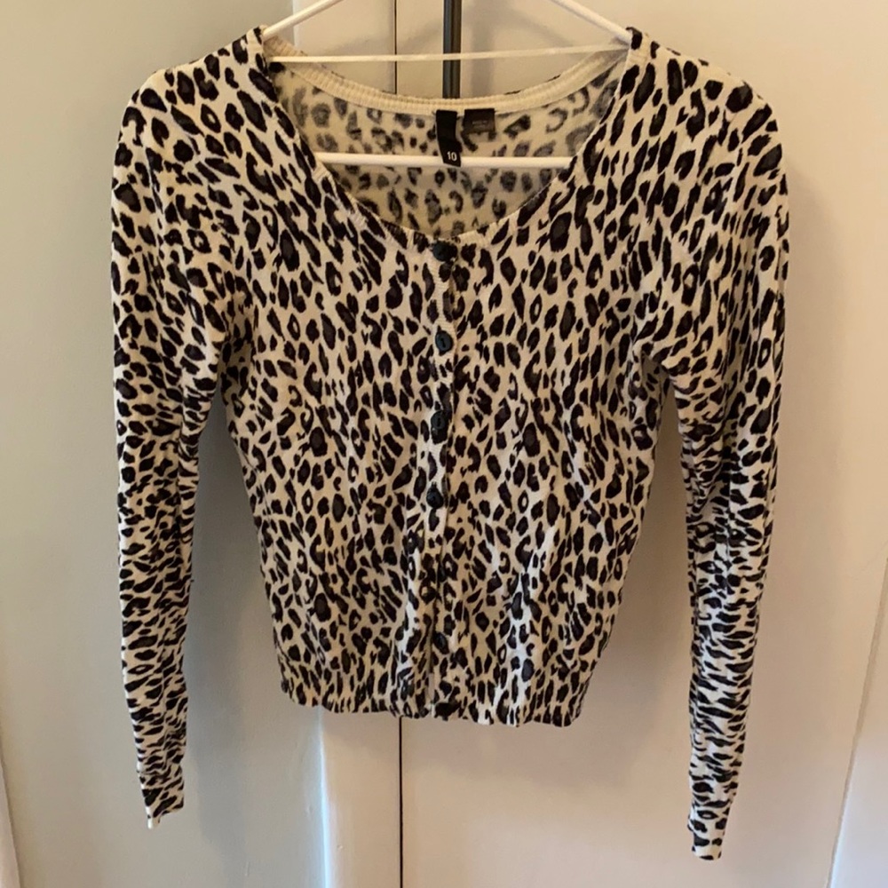 Leopard print cardigan